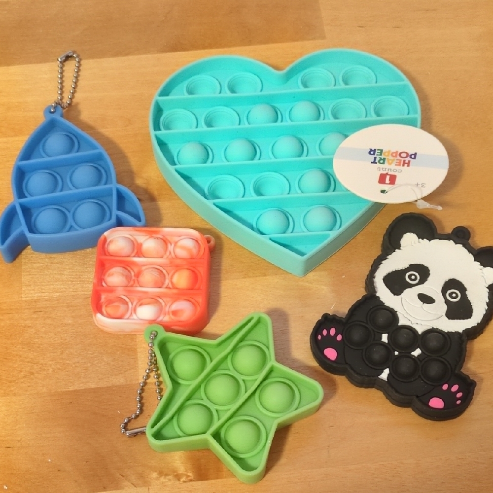 Fidget Toy Set - Blue, Green, Red, Black